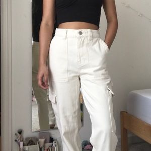 PacSun White Utility Cargo Pants